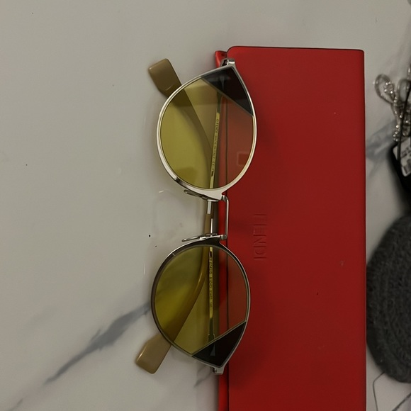 Fendi Yellow Cat Eye Sunglasses main image 4